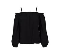 Urban Classics Women's Ladies Cold Shoulder Smoke Long Sleeve Shirt Longsleeve T, Black (Black 00007), S
