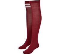 Urban Classics Women's Ladies College Socks 2-Pack Socks, burgundy, 35-38