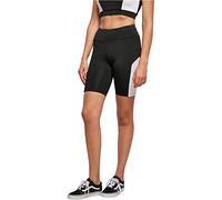 Urban Classics Women's Ladies Color Block Cycle Shorts Yoga, Black/White, 4XL