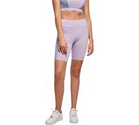 Urban Classics Women's Ladies Color Block Cycle Shorts Yoga, Lilac/violablue, XL