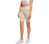 Urban Classics Women's Ladies Color Block Cycle Shorts Yoga, softseagrass/White, M