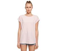 Urban Classics - Ladies Color Melange Extended Shoulder Pink Melange - T-Shirt - pink - L - 95% Cotton, 5% Elastane,Jersey L