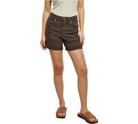 Urban Classics Women's Ladies Colored Strech Denim Shorts Pants, Brown,
