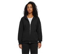 Urban Classics Women's Ladies Cozy Oversized Zip Hoody Hooded Sweatshirt, Black, XL