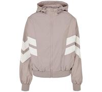 Urban Classics Women's Ladies Crinkle Batwing Jacket, Duskrose/White Sand, XL