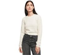 Urban Classics Women's Ladies Cropped Feather Sweater Sweatshirt, whitesand, XL
