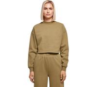 Urban Classics Women's Ladies Cropped Oversized Sweat High Neck Crew Sweatshirt, tiniolive, XL