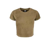 Urban Classics Women's Ladies Cropped Peached Rib Tee T-Shirt