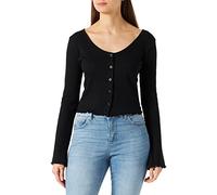 Urban Classics Cropped Rib Sweater Black L Woman