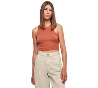 Urban Classics Women's Ladies Cropped Rib Top Cami Shirt, Terracotta, XL