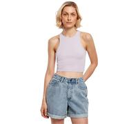 Urban Classics Women's Ladies Cropped Rib Top T-Shirt, Fliederfarben, XXXXL