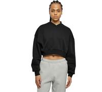 Urban Classics Women's Ladies Cropped V-Neck Sweatshirt, Black, S