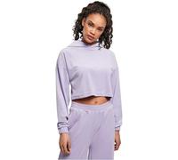 Urban Classics - Ladies Cropped Velvet Oversized Lavender - Hoodie Large