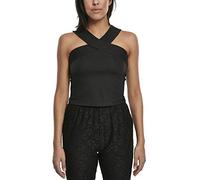 Urban Classics Women's Ladies Cross Top Vest, Black (Black 00007), Small