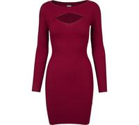 Urban Classics Ladies Cut Out Dress Burgundy size XL | Midi Dresses Outlet | Women | Brown XL