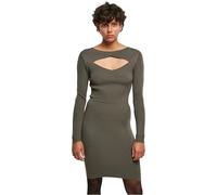 Urban Classics Women's Ladies Cut Out Dress Casual, Olive, XL