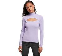 Urban Classics Women's Ladies Cut-out Turtleneck Longsleeve T Shirt, Lavender, XL UK