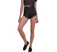 Urban Classics Women's Ladies Denim Hotpants Shorts, Black washed, 30