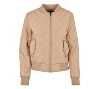 Urban Classics Women's Ladies Diamond Quilt Nylon Jacket, Union Beige, L