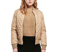 Urban Classics Women's Ladies Diamond Quilt Nylon Jacket, Union Beige, L