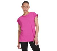 Urban Classics Women's Ladies Extended Shoulder Tee Basic Capsleeves, Shortsleeve T-Shirt Top with Crew Neck, Brightviolet, XXL