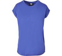 Urban Classics Women's Ladies Extended Shoulder Tee Basic Capsleeves, Shortsleeve T-Shirt Top with Crew Neck, bluepurple, L