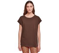 Urban Classics - Ladies Extended Shoulder Brown - T-Shirt - brown - L - 100% Cotton,Jersey L