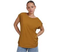 Urban Classics Women's Ladies Extended Shoulder Tee T-Shirt, nut, S