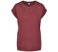 Urban Classics – Ladies Extended Shoulder T-Shirt Redwine (Burgundy) – 100% Cotton Jersey – XL