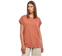 Urban Classics Women's Ladies Extended Shoulder Tee T-Shirt, Terracotta,