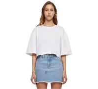 Urban Classics Women's Ladies Heavy Organic Oversized Cropped Tee T-Shirt, White, XL