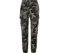 Urban Classics Ladies High Waist Camo Cargo Pants Cargo Trousers dark camo 26