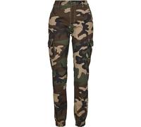 Urban Classics Women's Ladies High Waist Camo Cargo Pants Trouser
