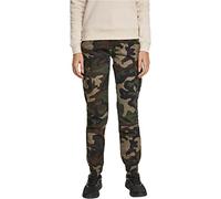Urban Classics Women's Ladies High Waist Camo Cargo Pants Trouser, Multicolour (Woodcamo 00841), 31
