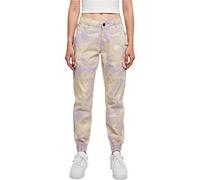 Urban Classics Women's Ladies High Waist Camo Cargo Pants Trouser, Purple Camo, 26