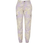 Urban Classics Ladies High Waist Camo Cargo Pants Lilaccamo size 27 | Cargo pants Outlet | Women | Purple 27