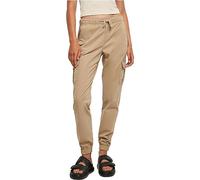 Urban Classics Women's Ladies High Waist Cargo Jogging Pants, Union Beige, XS