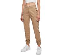 Urban Classics Women's Ladies High Waist Cargo Pants Shorts, unionbeige, 28
