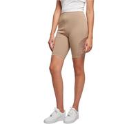 Urban Classics Women's Ladies High Waist Lace Inset Cycle Shorts Yoga Shorts, softtaupe, L