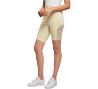 Urban Classics Ladies High Waist Lace Inset Cycle Shorts Softyellow size XS | Shorts Outlet | Women XS