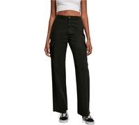 Urban Classics Women's Ladies High Waist Straight Cargo Pants, Black, 8