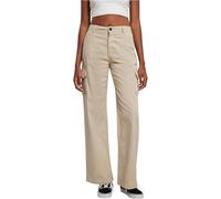 Urban Classics Women's Ladies High Waist Straight Cargo Pants, softseagrass, 8