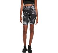 Women's high waist thighs Urban Classics AOP Tech Mesh Noir S