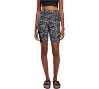 Urban Classics Women's Ladies High Waist Tech Mesh AOP Cycle Shorts, Blackuniverse, M