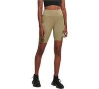 Urban Classics Women's Ladies High Waist Tech Mesh Cycle Shorts Yoga Shorts, Khaki, M