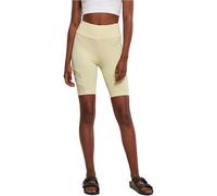 Urban Classics Women's Ladies High Waist Tech Mesh Cycle Shorts Yoga, softyellow, S