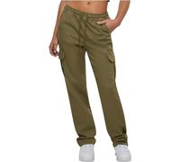 Urban Classics Twill High Waist Cargo Pants Green 3XL Woman