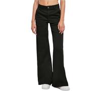 Urban Classics Wide Leg High Waist Chino Pants Black 27 Woman
