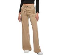 Urban Classics Women's Ladies High Waist Wide Leg Chino Pants, Unionbeige, 33