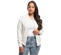 Urban Classics Women's Ladies Inset College Sweat Jacket, Light Grey/White, S